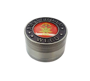 Dichavador de Metal 3 Partes Amsterdam Weed 08